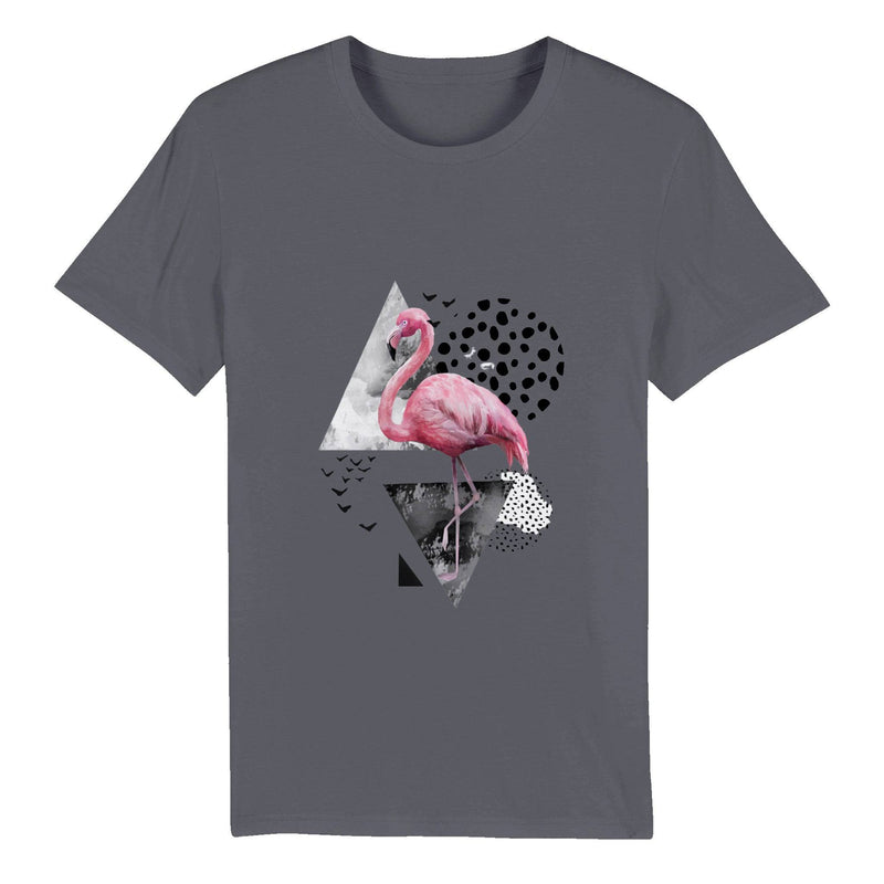 100% Organic Unisex T-shirt-Flamingo-Abstract - Enet Images