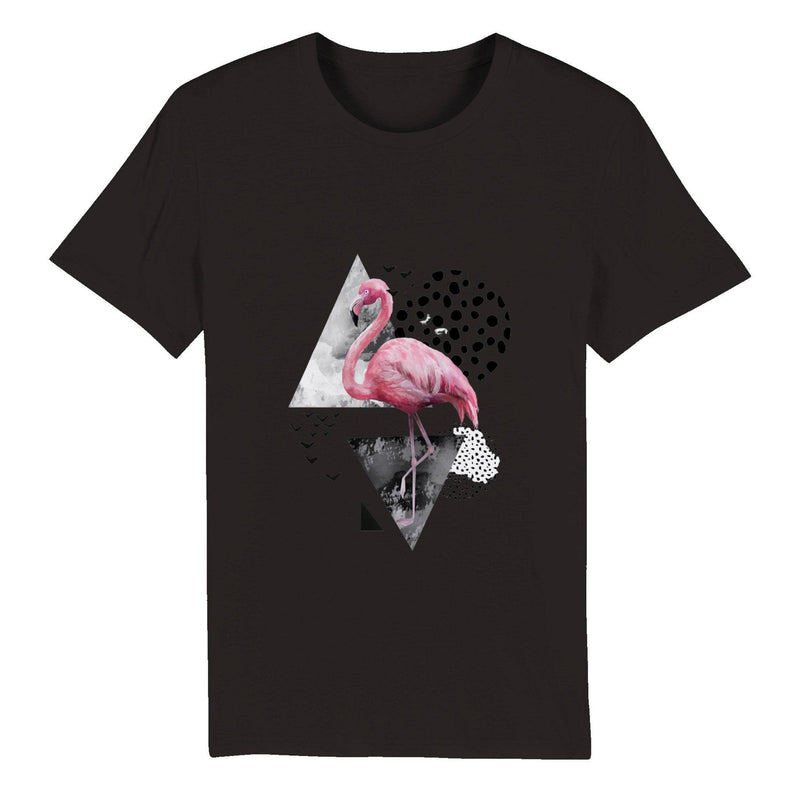 100% Organic Unisex T-shirt-Flamingo-Abstract - Enet Images