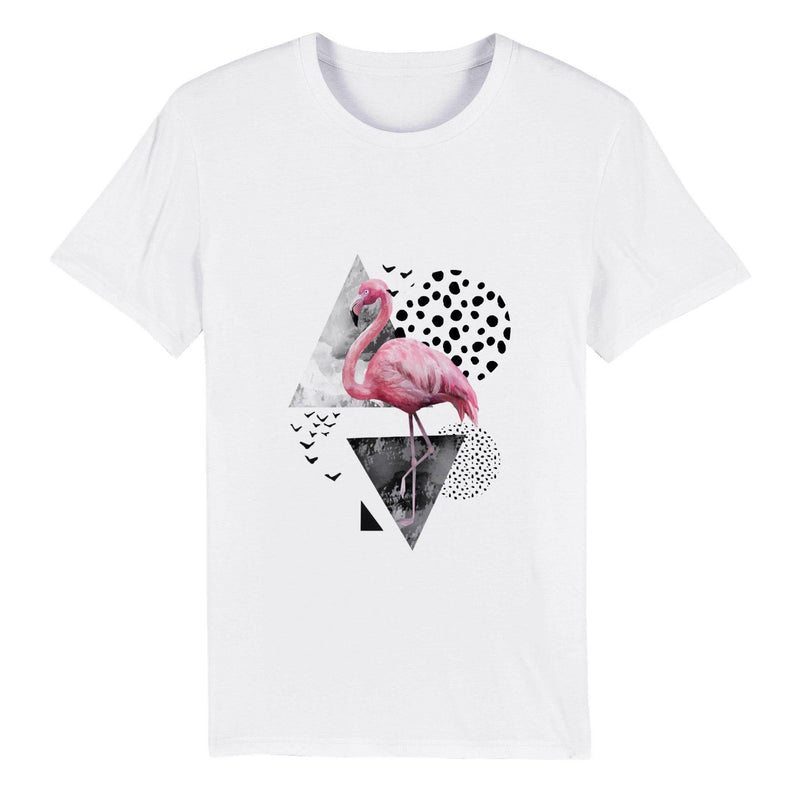 100% Organic Unisex T-shirt-Flamingo-Abstract - Enet Images