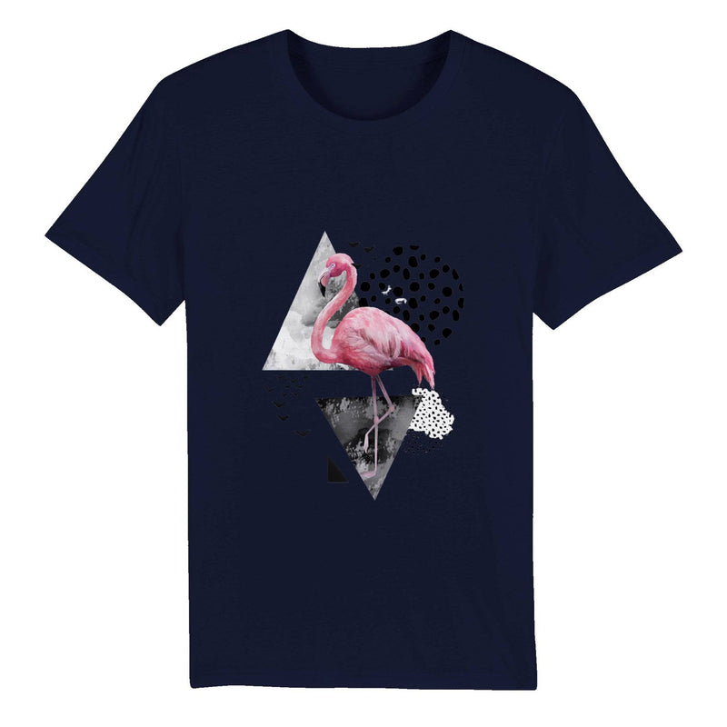 100% Organic Unisex T-shirt-Flamingo-Abstract - Enet Images