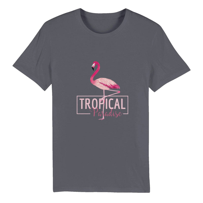 100% Organic Unisex T-shirt/Flamingo-Tropical-Paradise - Enet Images