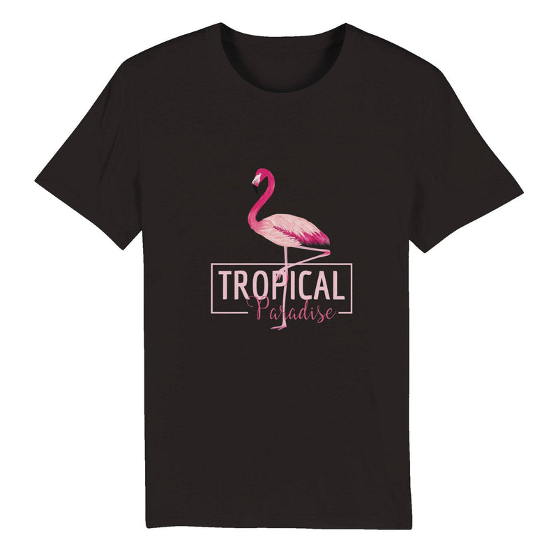 100% Organic Unisex T-shirt/Flamingo-Tropical-Paradise - Enet Images