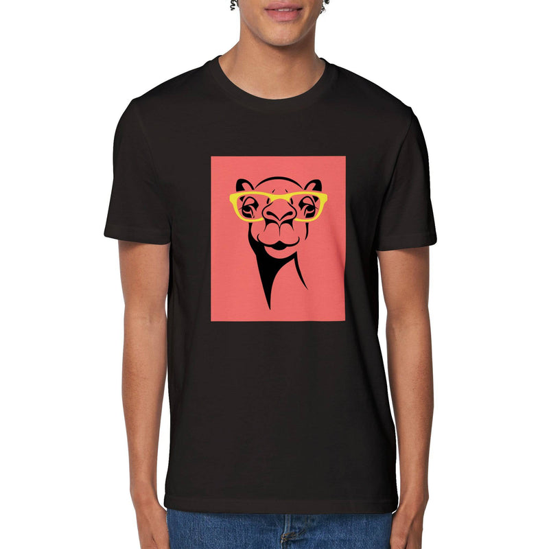 100% Organic Unisex T-shirt/Giraffe-Glasses - Enet Images