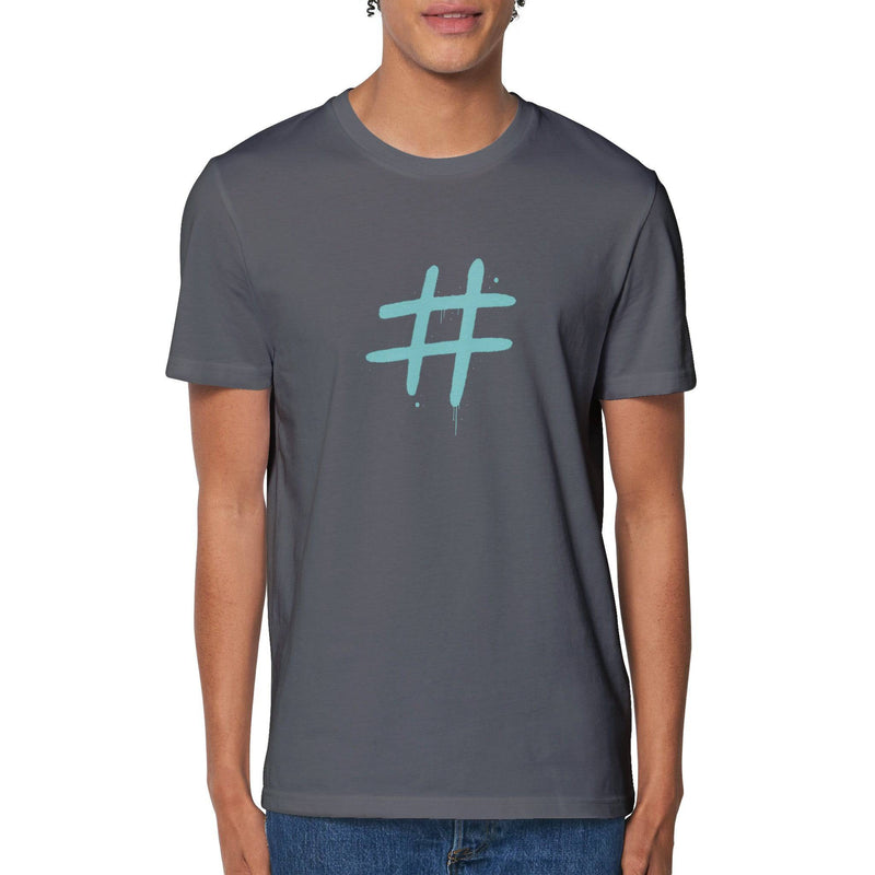 100% Organic Unisex T-shirt/Hashtag - Enet Images