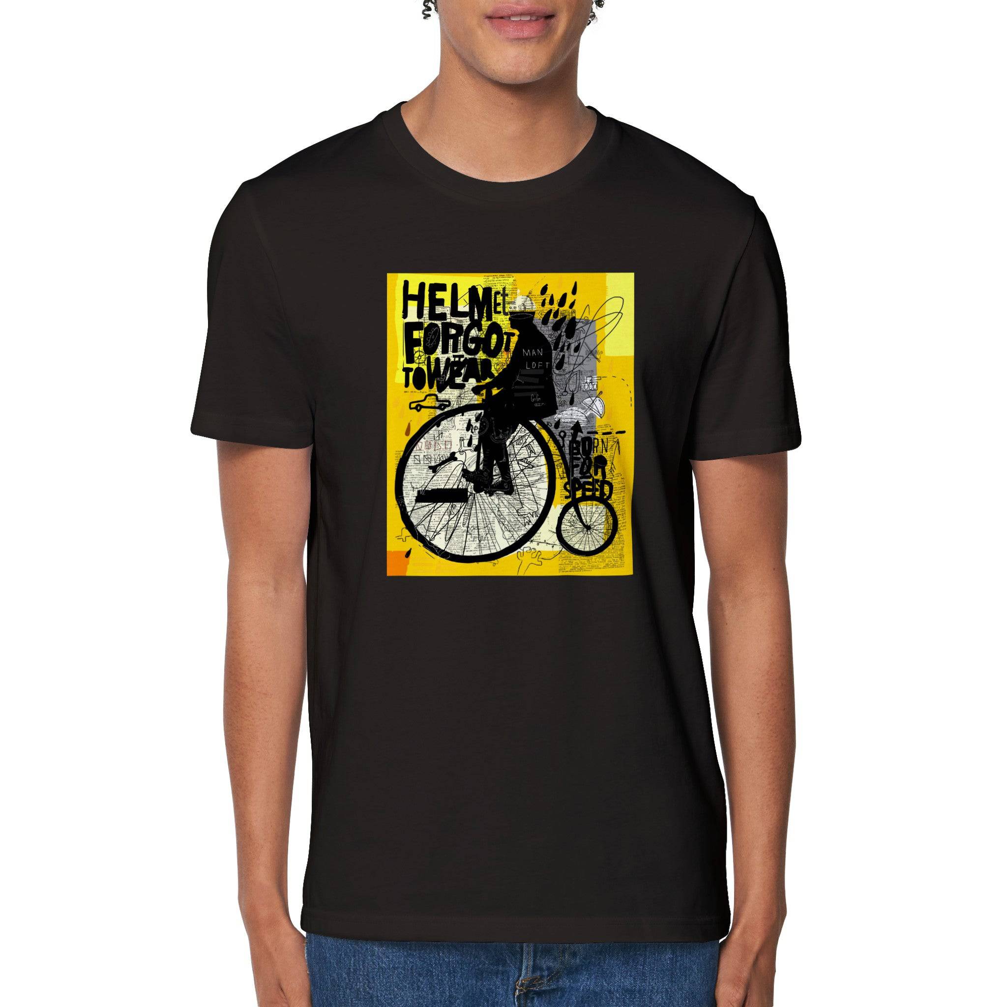 100% Organic Unisex T-shirt/Helmet-Forgot-To-Wear - Enet Images