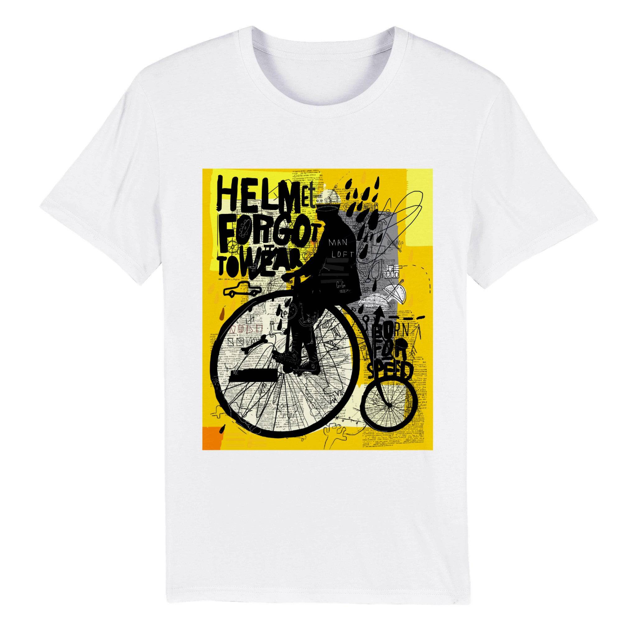 100% Organic Unisex T-shirt/Helmet-Forgot-To-Wear - Enet Images