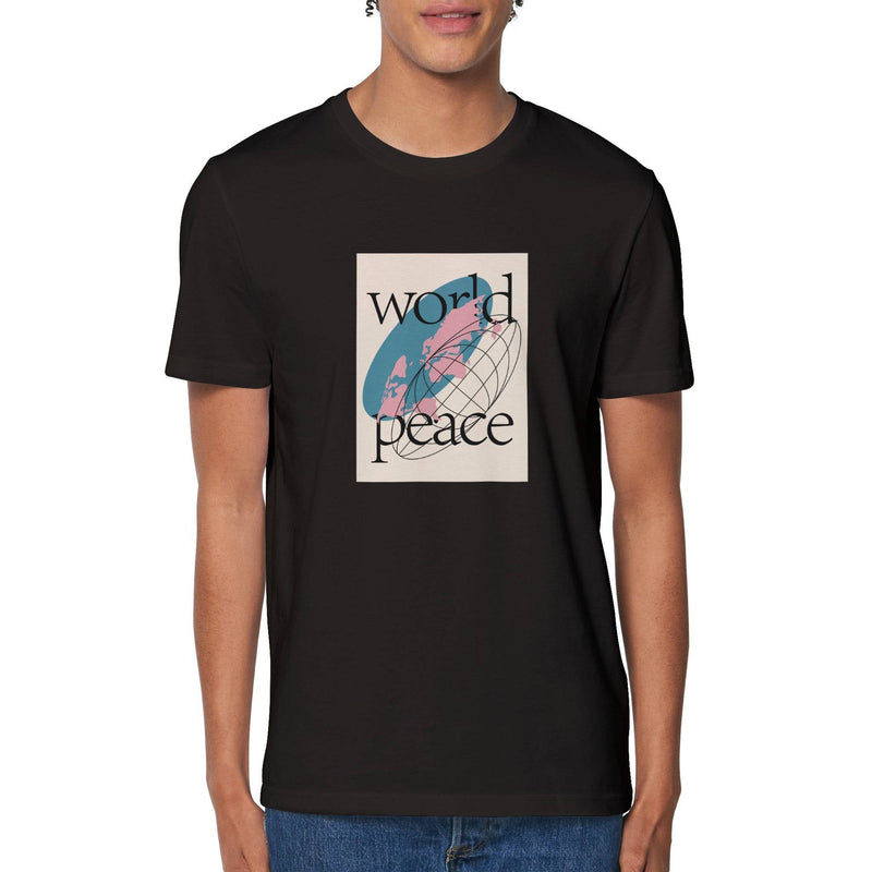 100% Organic Unisex T-shirt/World-Peace - Enet Images