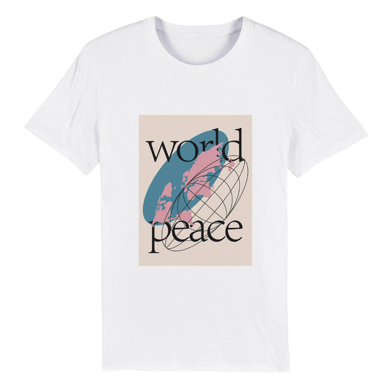 100% Organic Unisex T-shirt/World-Peace - Enet Images