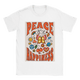 Budget Unisex Crewneck T-shirt/Peace-Happiness - Enet Images