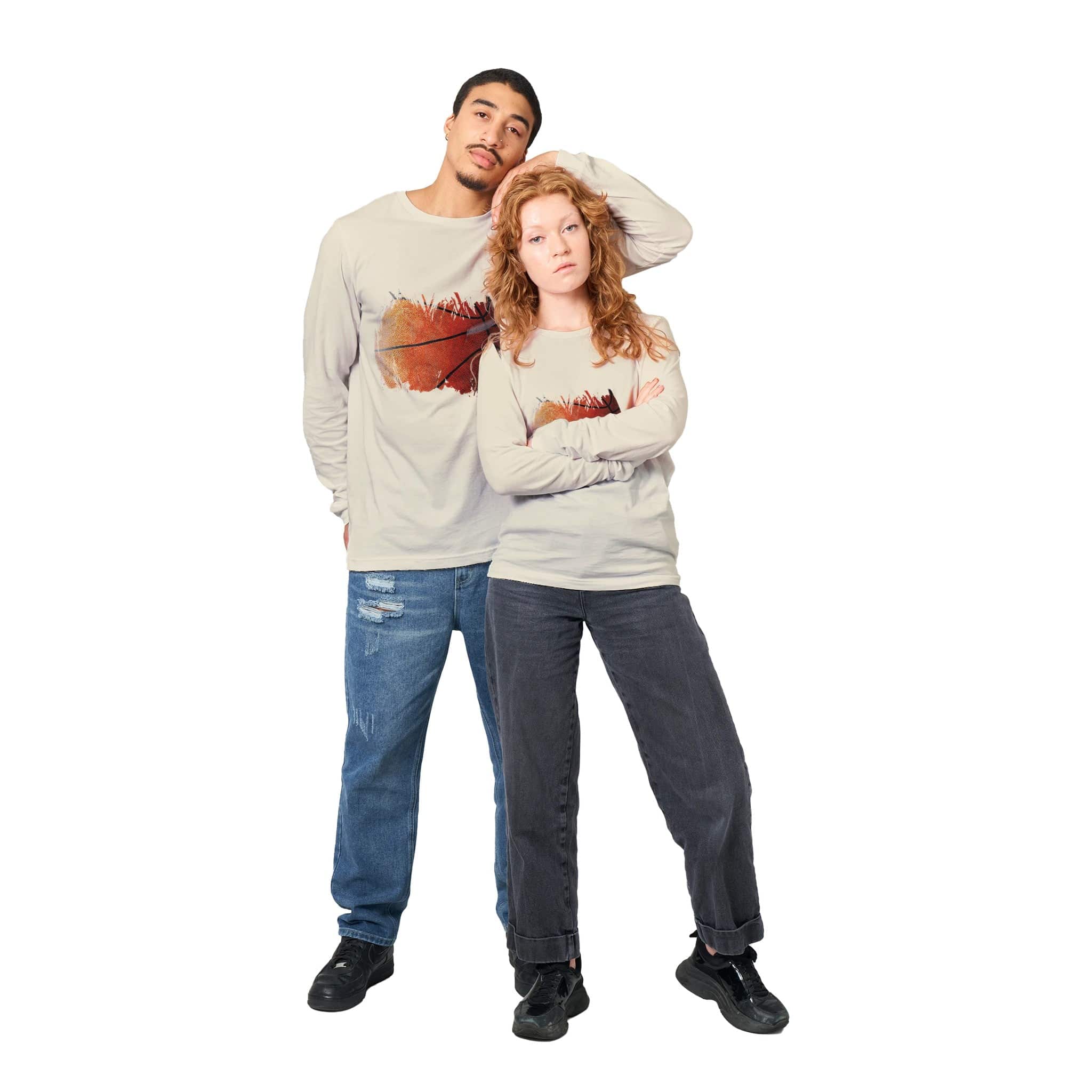 unisex Long sleeve tee/Basketball-vintage - Enet Images