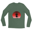 unisex Long sleeve tee/Cat-Hanging-Sunset - Enet Images