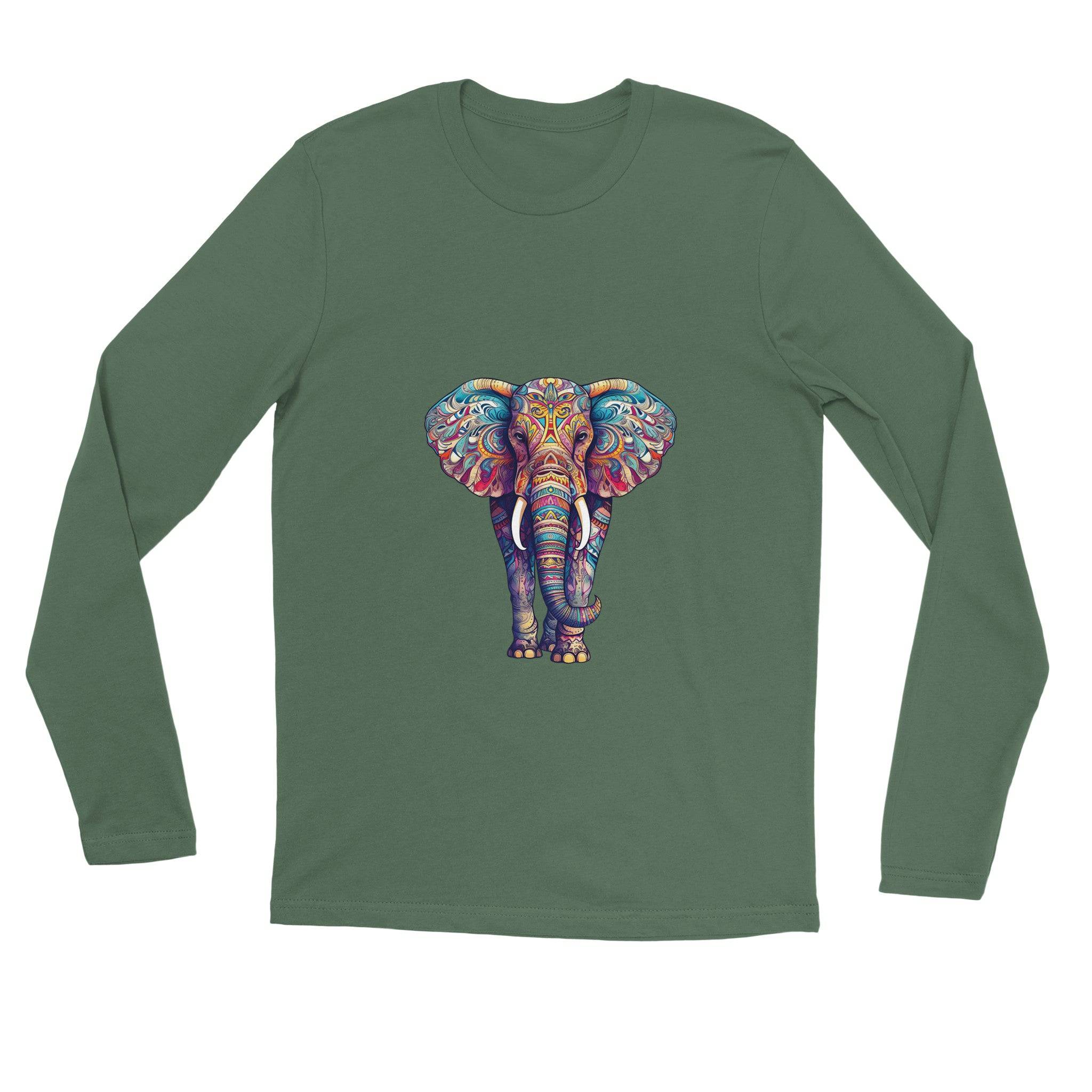 unisex Long sleeve tee/Elephant-Art - Enet Images