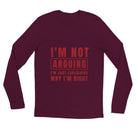 unisex Long sleeve tee/Iam-Not-Arguing - Enet Images