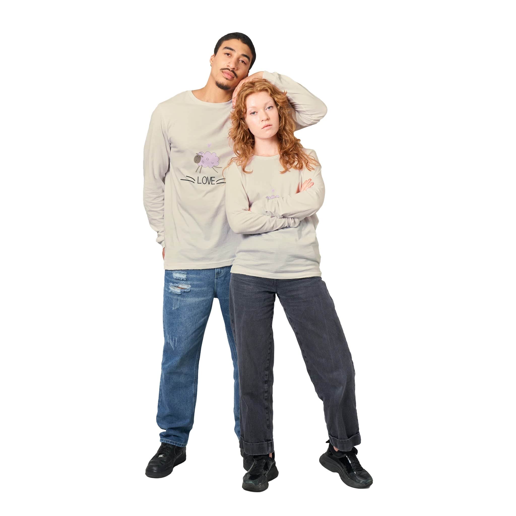 unisex Long sleeve tee/Love-Sheep - Enet Images