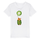 Organic Kids Crewneck T-shirt/Artistic-Animals-Cat-Balloon - Enet Images