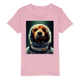 Organic Kids Crewneck T-shirt/Astronaut-dog - Enet Images