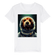 Organic Kids Crewneck T-shirt/Astronaut-dog - Enet Images