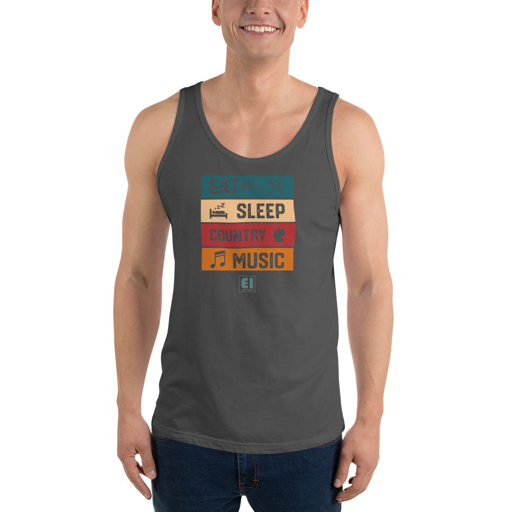 Men’s Staple Tank Top/Eat-Sleep-Music-Repeat