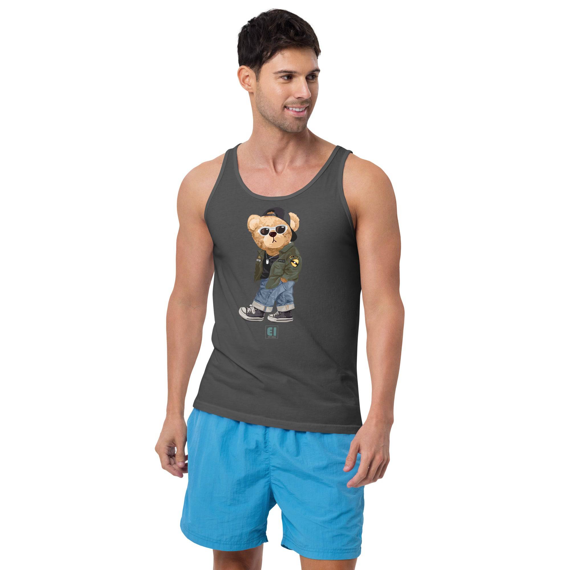 Men’s Staple Tank Top/Teddy-Bear-Street-Guy - Enet Images