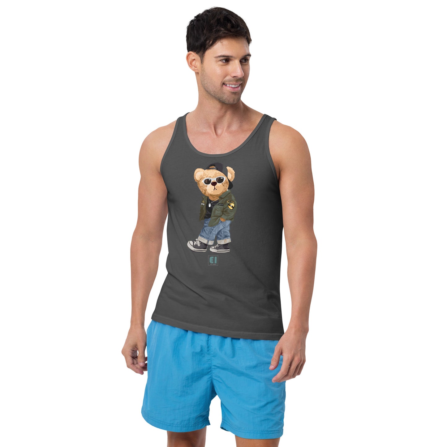 Men’s Staple Tank Top/Teddy-Bear-Street-Guy