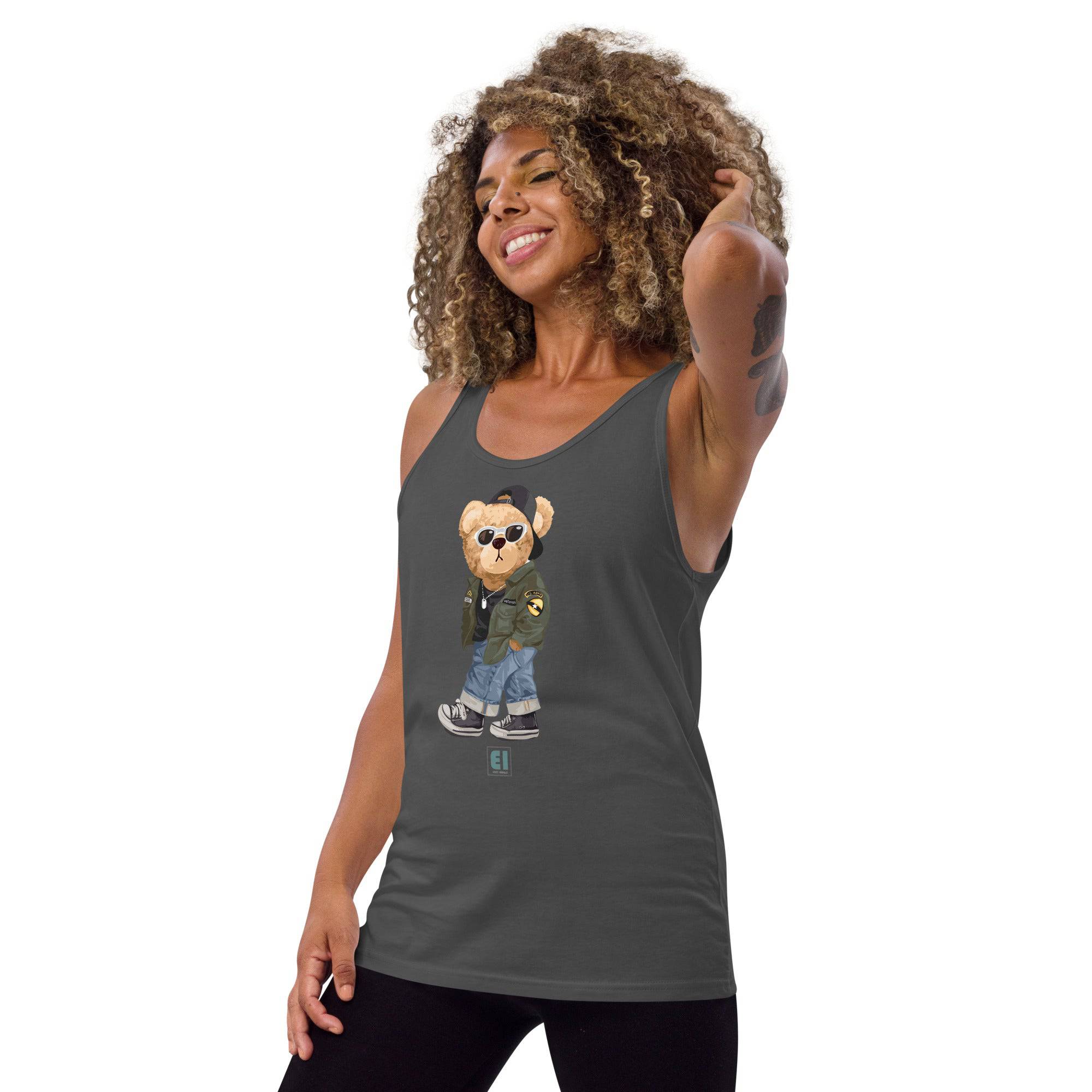 Men’s Staple Tank Top/Teddy-Bear-Street-Guy - Enet Images