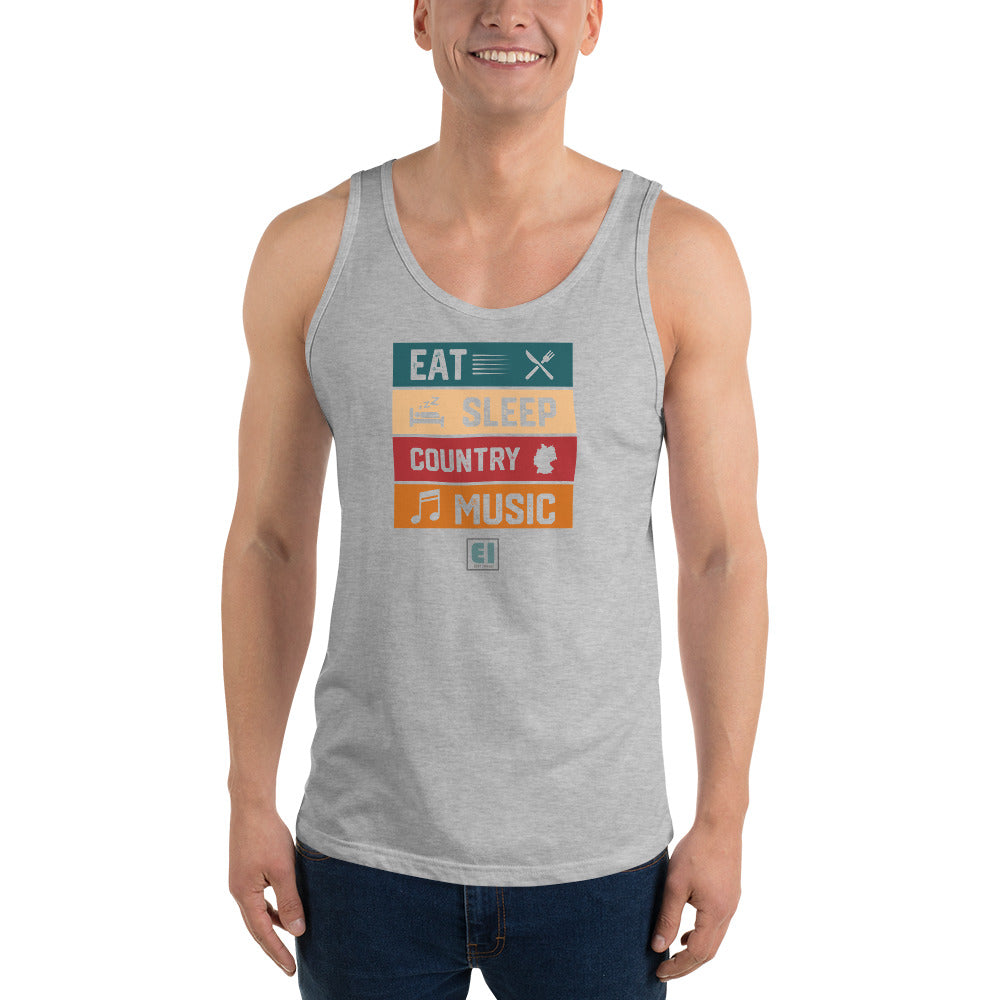 Men’s Staple Tank Top/Eat-Sleep-Music-Repeat