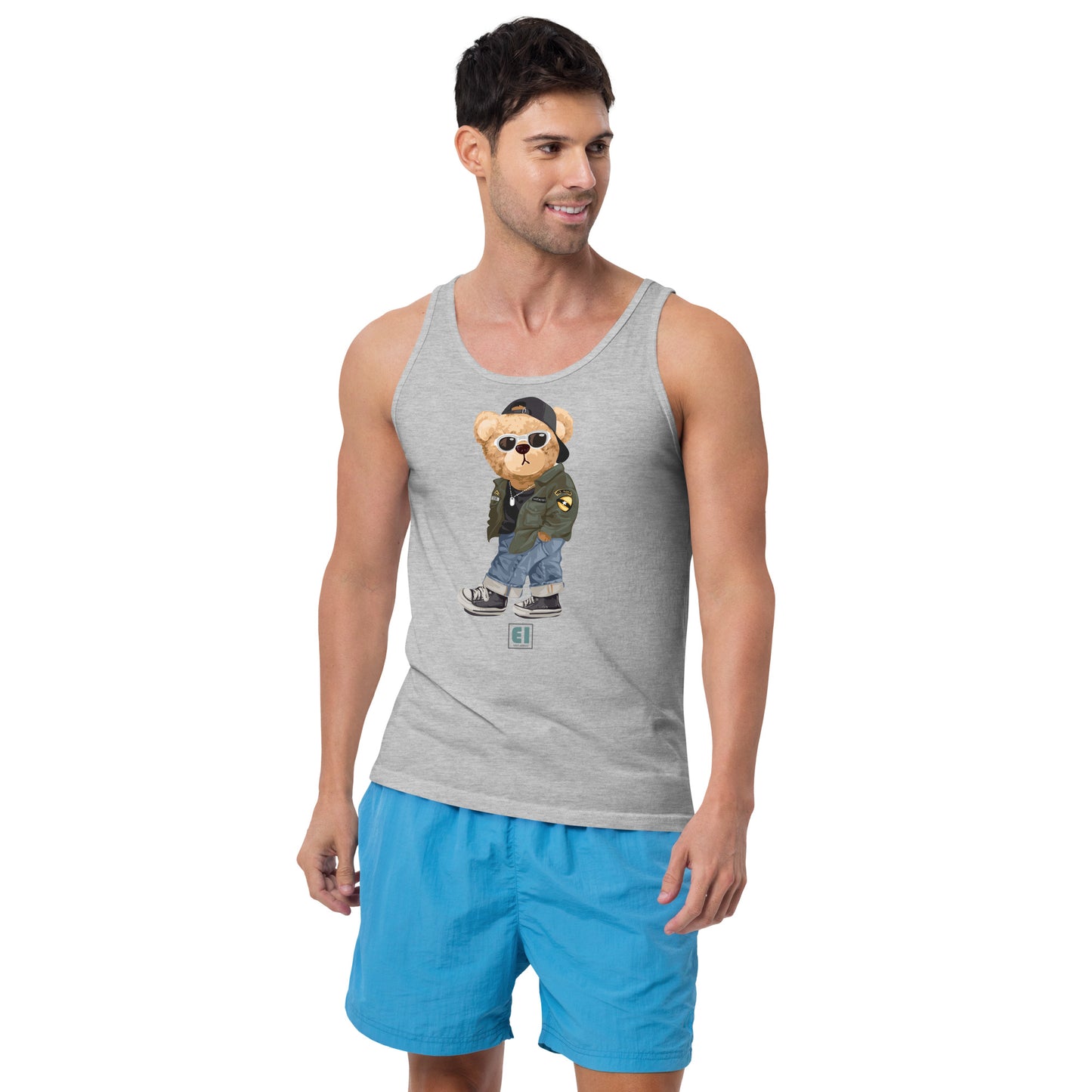 Men’s Staple Tank Top/Teddy-Bear-Street-Guy