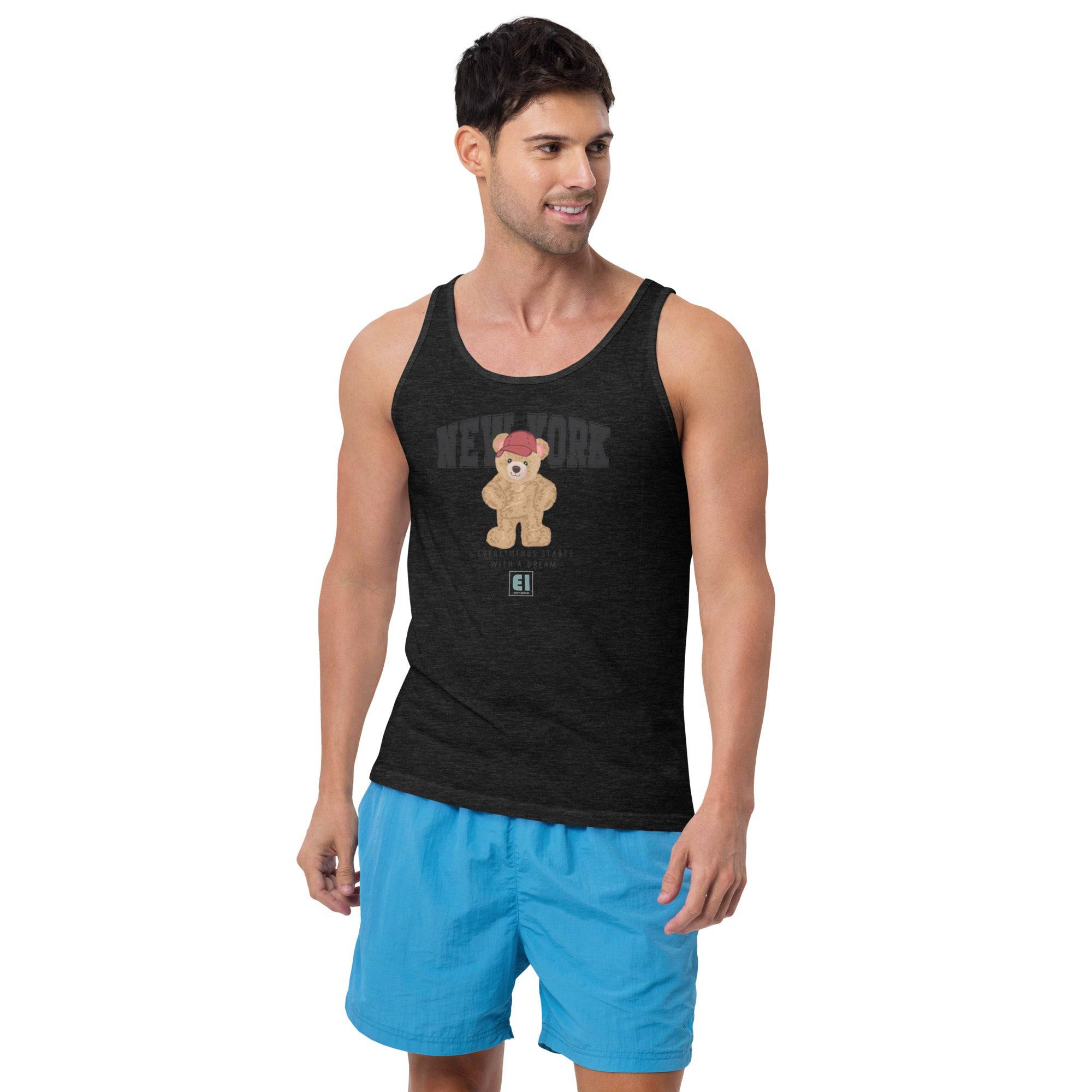 Men’s Staple Tank Top/Teddy-Bear-New-York - Enet Images