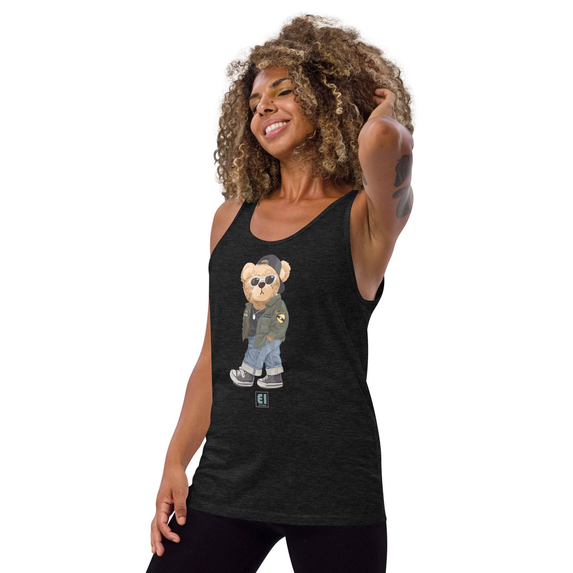 Men’s Staple Tank Top/Teddy-Bear-Street-Guy - Enet Images