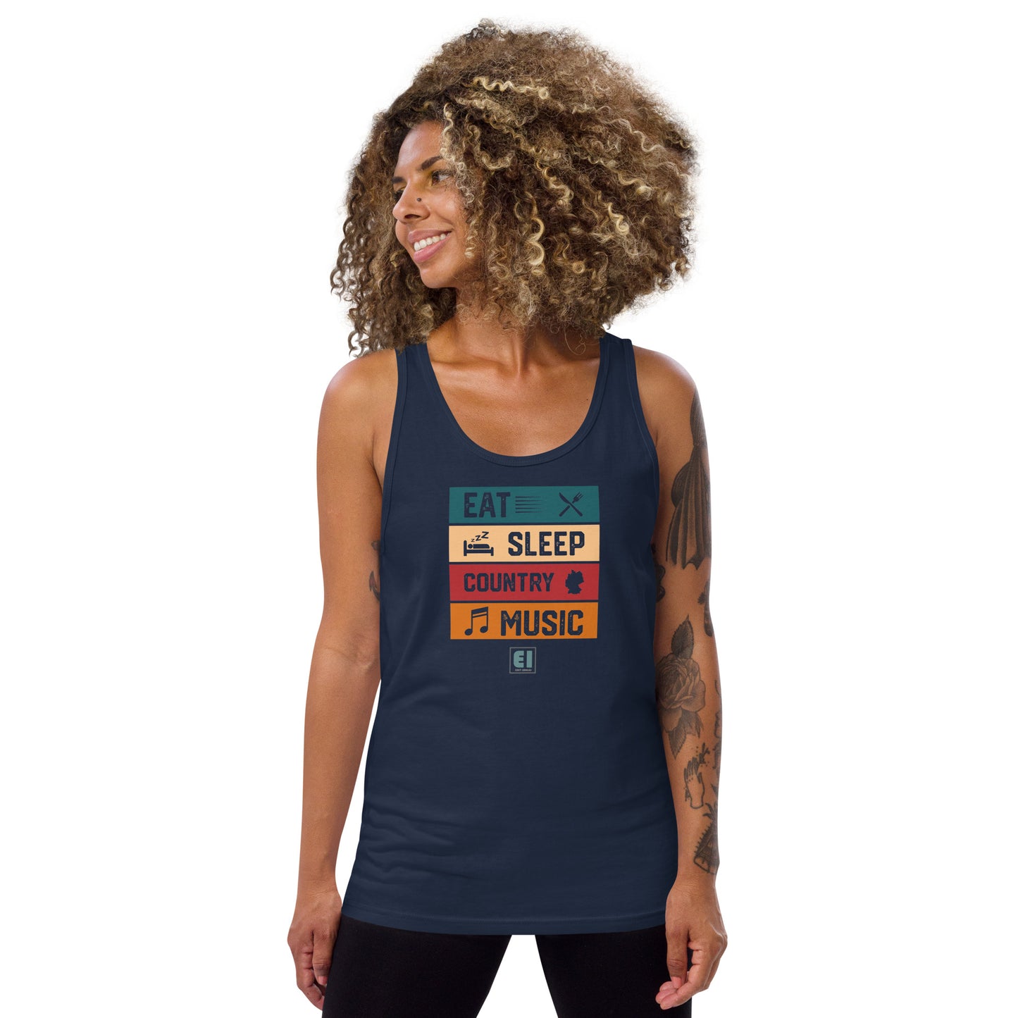 Men’s Staple Tank Top/Eat-Sleep-Music-Repeat