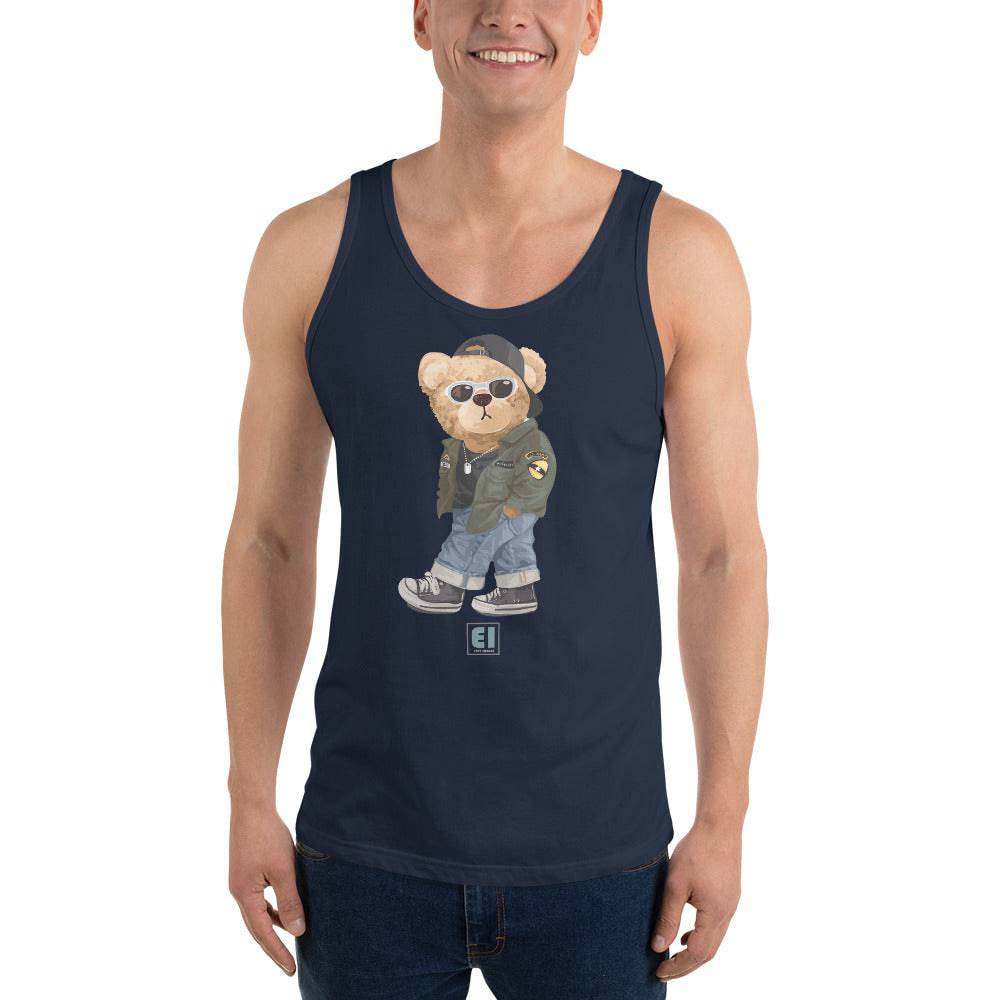 Men’s Staple Tank Top/Teddy-Bear-Street-Guy - Enet Images