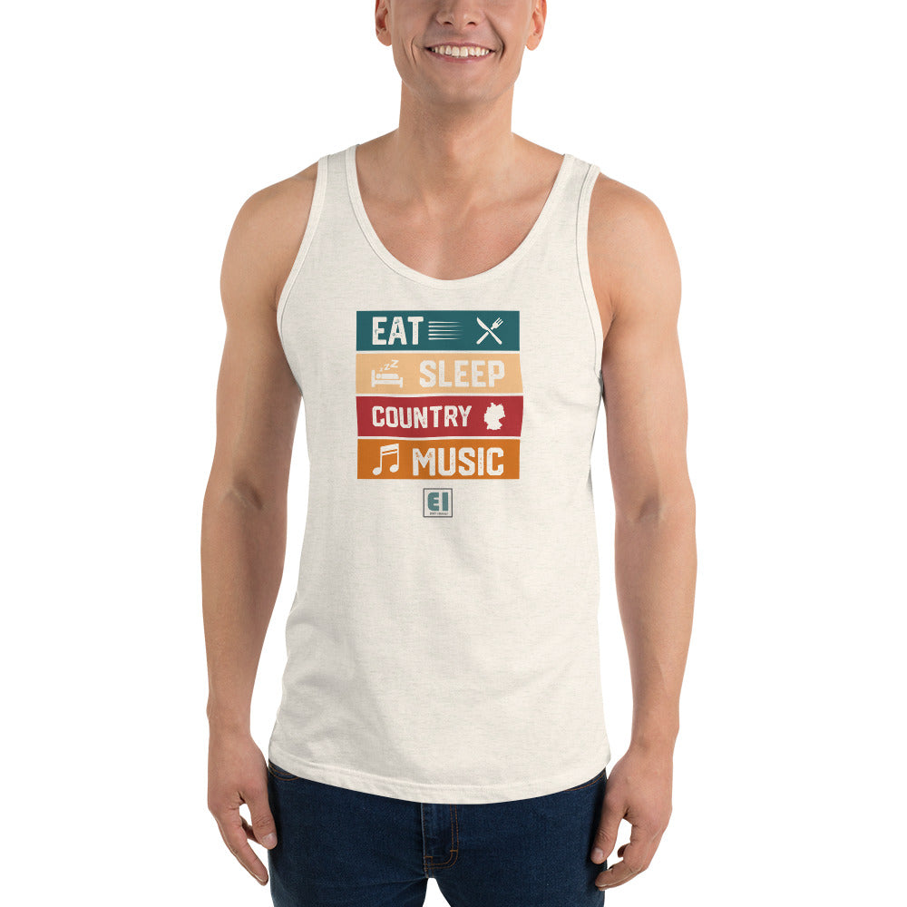 Men’s Staple Tank Top/Eat-Sleep-Music-Repeat