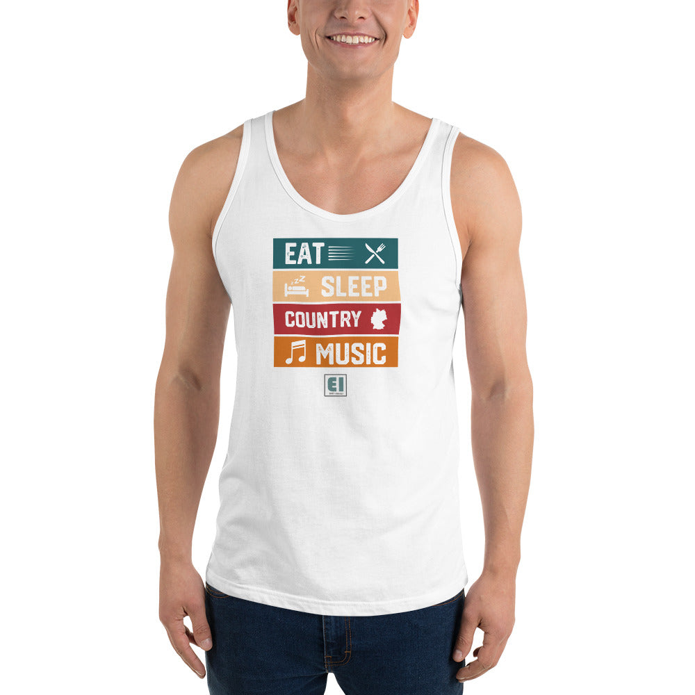 Men’s Staple Tank Top/Eat-Sleep-Music-Repeat