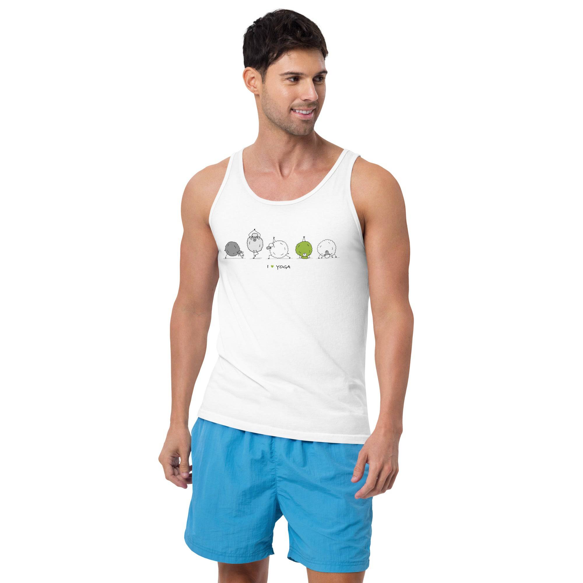 Men’s Staple Tank Top/Yoga-Sheep - Enet Images