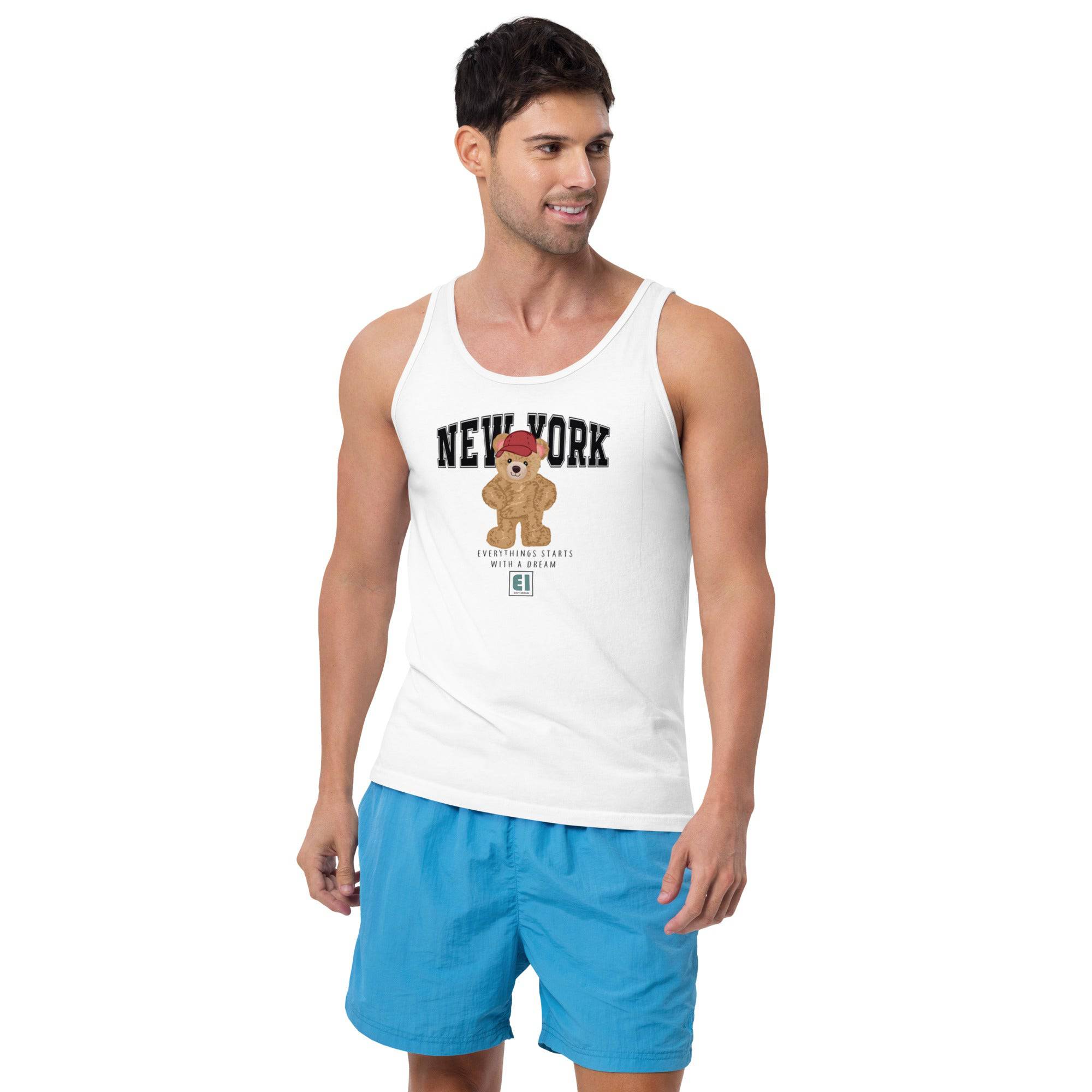 Men’s Staple Tank Top/Teddy-Bear-New-York - Enet Images