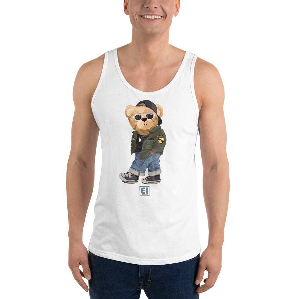 Men’s Staple Tank Top/Teddy-Bear-Street-Guy - Enet Images
