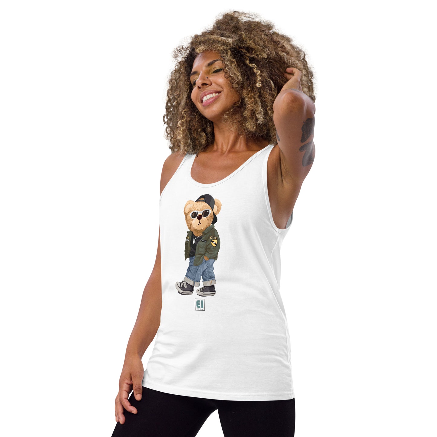 Men’s Staple Tank Top/Teddy-Bear-Street-Guy