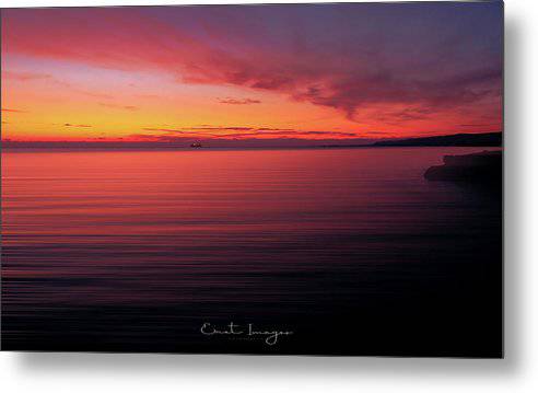 Sunset Colors In The Ocean - Metal Print - Enet Images