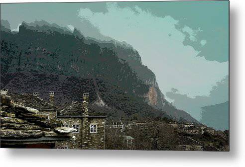 Stony Village-Mikro Papigo-Poster Effect - Metal Print - Enet Images