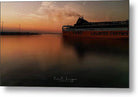 Sunrise At The Port-Oil Effect - Metal Print - Enet Images