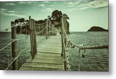 Wooden bridge to Cameo island - Metal Print - Enet Images