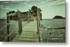 Wooden bridge to the island - Metal Print - Enet Images