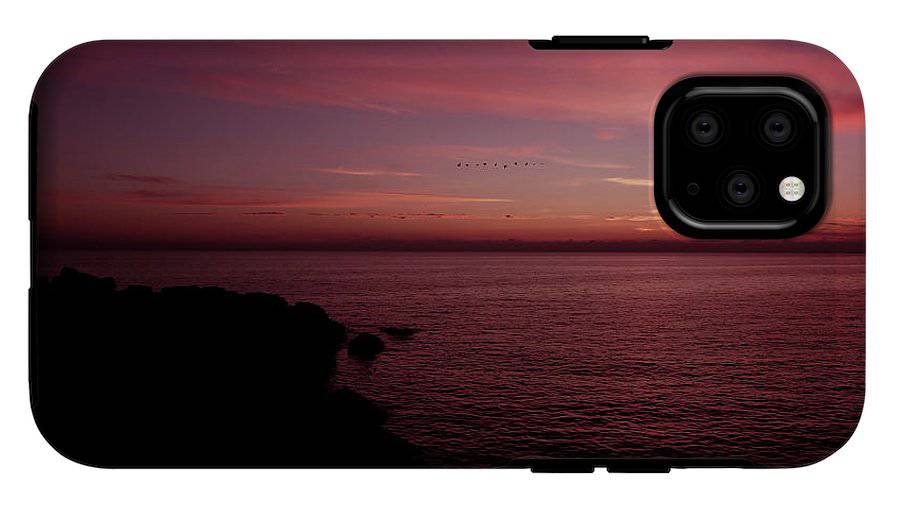 Flock Of Birds Against The Sunset - Phone Case - Enet Images