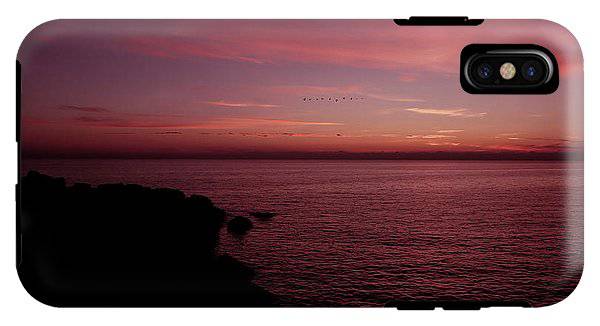 Flock Of Birds Against The Sunset - Phone Case - Enet Images