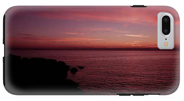 Flock Of Birds Against The Sunset - Phone Case - Enet Images