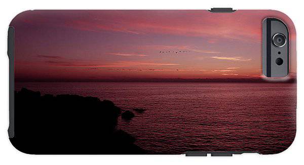 Flock Of Birds Against The Sunset - Phone Case - Enet Images