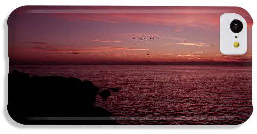Flock Of Birds Against The Sunset - Phone Case - Enet Images