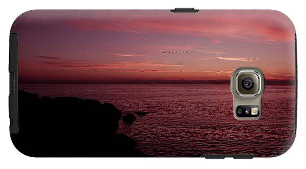 Flock Of Birds Against The Sunset - Phone Case - Enet Images