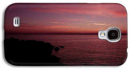 Flock Of Birds Against The Sunset - Phone Case - Enet Images