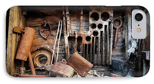 Old Tools In The Olive Grove - Phone Case - Enet Images